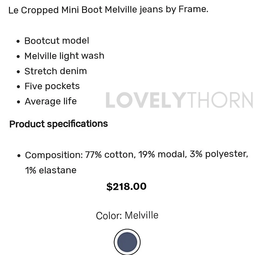 FRAME // le crop mini boot super stretch denim jeans in melville wash - Picture 7 of 13
